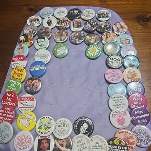 Huge Lot 58  Friends TV Series Pin Back Buttons